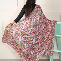 Apratim Ethnic Motifs Printed Silk Dupatta image 4