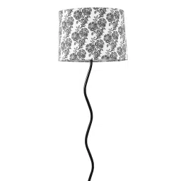Tucasa TC-113 56.5 Inch Filigree Design Print Floor Lamp with Metal Base image 3