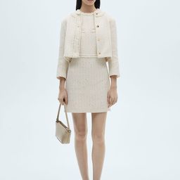 MANGO Women Tweed Crop Tailored Jacket-picture-37