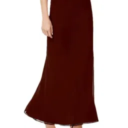 PATRORNA Maroon Maxi Skirt-image-13