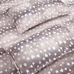 Myntra Elegant Homes Beige Printed Woollen 300 TC Fitted King Bedsheet Set 2.5 x 2.2 m image 5