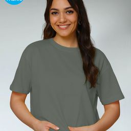 FBAR Women Solid Round Neck Cotton T-shirt-picture-37