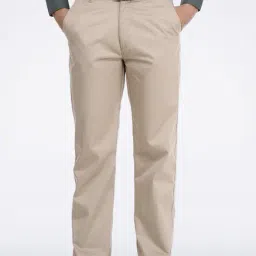 Basics Beige Poly Cotton Trouser-image-35