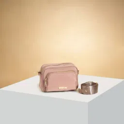 Forever Glam by Pantaloons Peach Solid Medium Cross Body Bag-picture-46