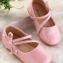Cute Walk by Babyhug Ballerinas With Velcro Closure & Bow Applique - Pink-picture-25