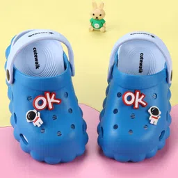 Cute Walk by Babyhug Back Strap Closure Clogs With Astronaut Applique - Blue-picture-31