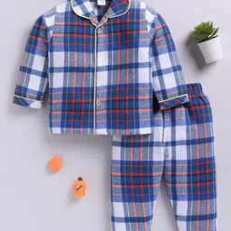 Clt.s Unisex Kids Checked Night suit-picture-29