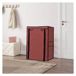 Urban Choice 5Layer Metal Shoe Rack with Brown Cover Durable & Space Saving Organizer for Home & Office image 2