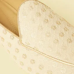 Manyavar Men Embellished Woven Design Slip-On Loafers image 5