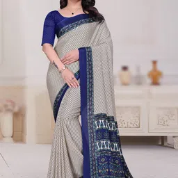 K 5 Fashion Ethnic Motifs Printed Pure Crepe Saree-picture-14