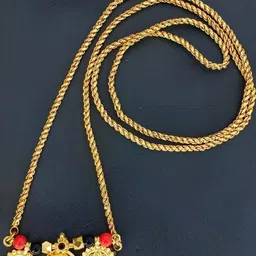 jewelry miguel GREATSALE 4 fox gold plated Traditional Vati Mangalsutra With Gold Plated Fox Chain. Brass Mangalsu-picture-17