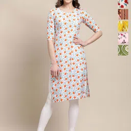 7Threads Women Pack Of 6 Ethnic Motifs Printed Daily Straight Kurtas-picture-40