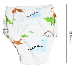 THE LITTLE LOOKERS Potty Training Pants for Babies I Reusable & Waterproof Pull up Underwear | Cloth Diaper for Babies-White Dino (1 Year - 2 Years) (Pack of 1) image 3