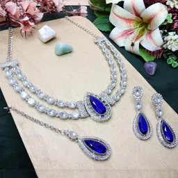 VATSALYA creation Women Blue Jewellery Set-picture-34