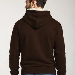 MaverIQ Men Typographic Printed Hooded Sweatshirt image 3