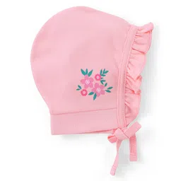 Babyhug 100% Cotton Cap with Knot Pack of 2 Multicolour - Diameter 12 cm image 4