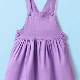 Babyhug Cotton Knit Frock & Half Sleeves Inner Tee With Sea Animals Print - Purple & White image 4