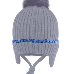 SYGA Wool Cap Beanie with Pom Pom Warm Ear Protection Knitted Cap - Grey image 5