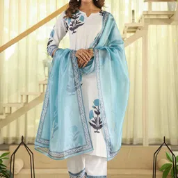 Anni Designer Women Floral Printed Regular Kurta with Palazzos & Dupatta-picture-33
