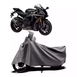Auto Pearl Two Wheeler Cover with Bag for Yamaha YZF R1, Silver-picture-13