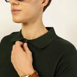 Thomas Scott Green Cotton Regular fit Solid T-Shirt image 5