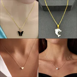 Boghra Sales Set Of 4 Gold-Plated Brass Pearls Chain-picture-30