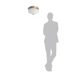 Fos Lighting Zenith Crackle  Glass 254 mm(10 Inch)es Flush Mount Brass Ceiling Lamp - Zenith-Crack-CL2 image 2