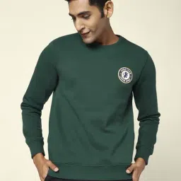 Byford by Pantaloons Green Regular Fit Printed Sweatshirt-image-22