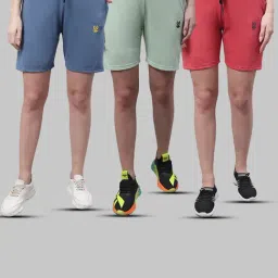 Vimal Jonney Multicolor Cotton Sports Shorts - Pack of 3-picture-39