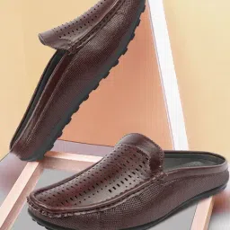 Fausto Men's Brown Mule Shoes-picture-39
