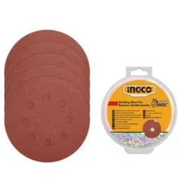 Ingco Sanding Sheet Brown Color, 125 mm Size and P40, P80, P120, P180 Grit, AKRS1250511 image 2
