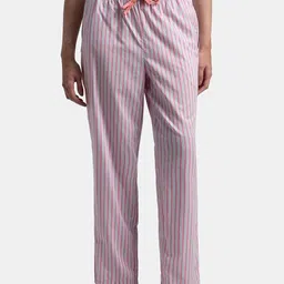 Jockey Super Combed Cotton Woven Fabric Relaxed Fit Striped Pyjama with Side Pockets-RX06-picture-10