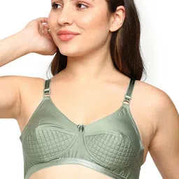 BLOSSOM Checked Full Coverage Padded Pure Cotton T-shirt Bra With All Day Comfort-picture-12
