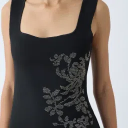 Wardrobe by Westside Black Embellished A-Line Dress image 4