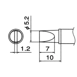 Hakko Soldering Tip T12 Lead Free Solder D Type, T12-WD52 (10) (Set of 10) image 2
