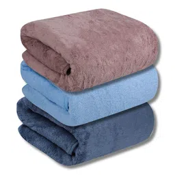 Fezora Blue & Mauve Set of 3 450 GSM Bath Towels-picture-22
