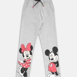 Pantaloons Junior Grey Melange Graphic Print Trackpants-image-54