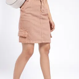 DressBerry Women Modern Chic A-Line Denim Skirt-picture-14