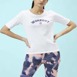 Ajile by Pantaloons White Cotton Graphic Print Sports Top-picture-23