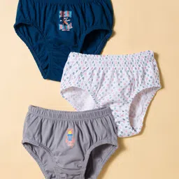 Tango Single Jersey Knit Panties with Sports Print Pack of 3 - Grey White & Navy Blue-picture-10