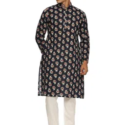 KuJee Men Floral Printed Regular Kurta with Pyjamas-picture-54