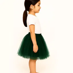 Tilism Woven Solid Tutu Skirt - Green image 4