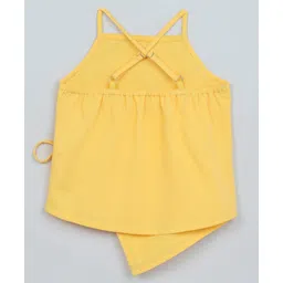 Taffykids Woven Sleeveless Solid Asymmetric Top - Yellow image 4