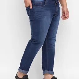 Urbano Plus Men Blue Washed Regular Fit Stretchable Jeans image 4