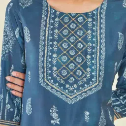 Soch Blue Printed Kurta image 4