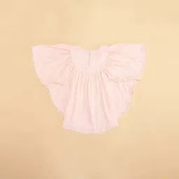Pantaloons Junior Peach Embroidered Top image 4