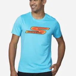 Skechers Blue Regular Fit Printed Sports T-Shirt-picture-21