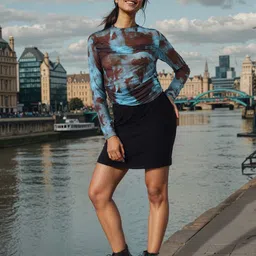 Freehand by The Indian Garage Co Women Dyed Long Sleeves Top-image-43