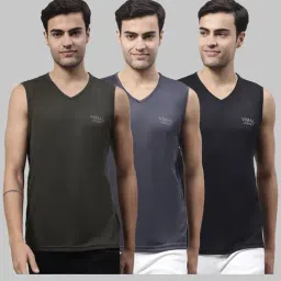 Vimal Jonney Multicolor Regular Fit Sleeveless Lounge T-Shirt - Pack of 3-picture-36