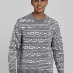 AMERICAN EAGLE OUTFITTERS Men Printed Fair Isle Pullover Sweater-picture-24